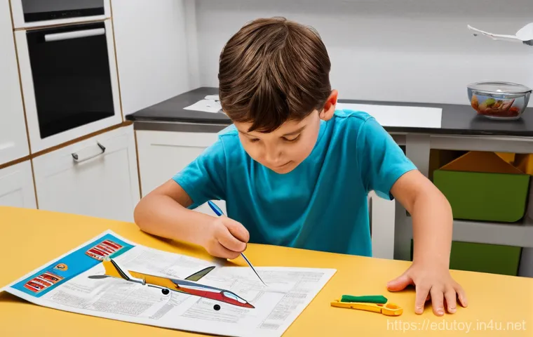 DIY 교육완구의 위험 요소 분석 - **Image Prompt 2: Preventing Choking Hazard from Small DIY Parts**
    A close-up shot focusing on t...